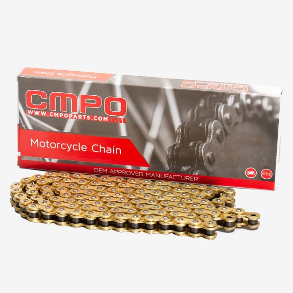 CMPO Motorcycle Drive Chain 520-114 Links Gold
