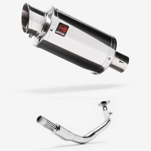 Lextek YP4 S/Steel Stubby Exhaust System 200mm for Lexmoto Enigma 125