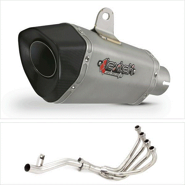 Lextek XP10 Matt S/Steel Exhaust System 210mm for Suzuki GSF 600 Bandit (95-04) GSF 650 (05-06)