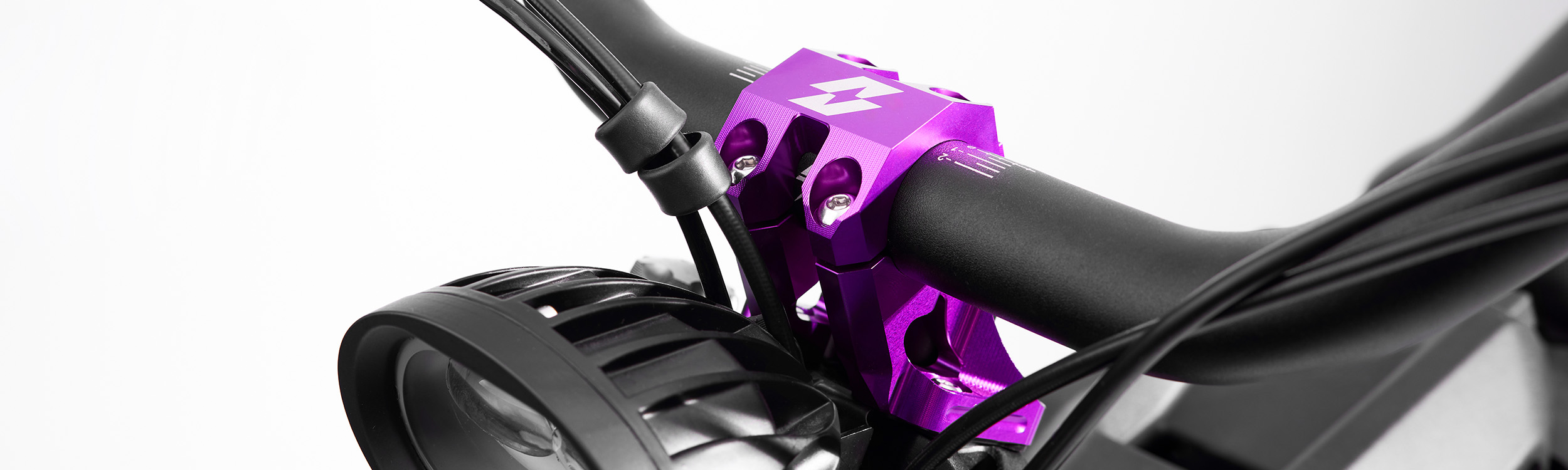 Full-E Charged Handlebar Risers 31.8mm Purple