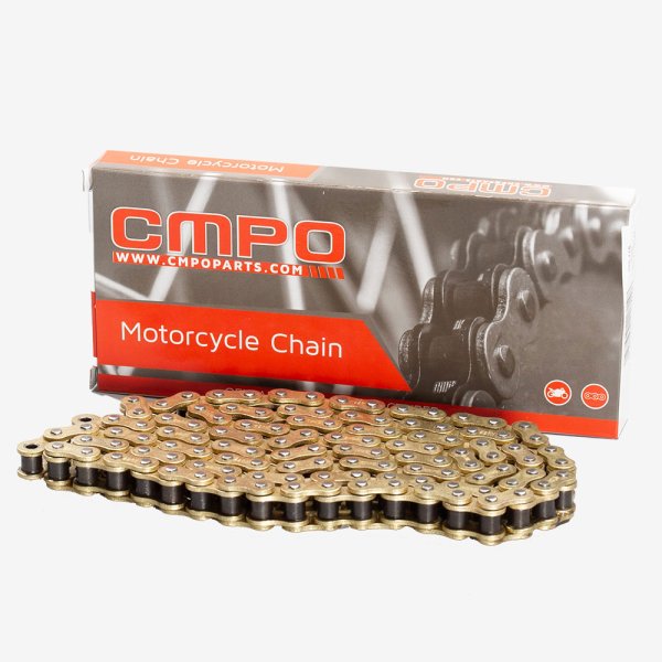 CMPO Motorcycle Drive Chain 428-118 Links Gold