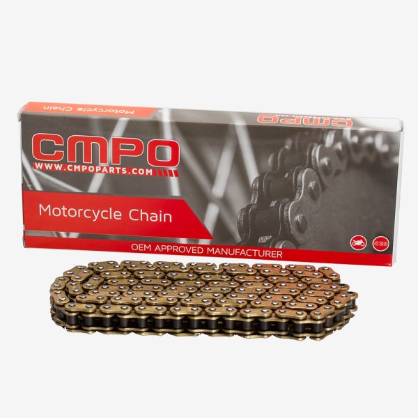 Lextek Motorcycle O-Ring Drive Chain 428-132Links Gold