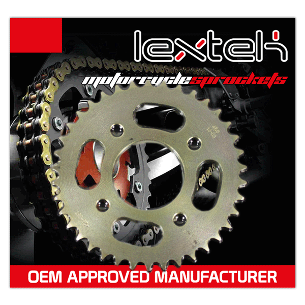 Lextek Rear Sprocket 428-38T 4 Bolt Fixing for KS125-23, DFE125-8A, KS125-24, SJ125-26, SJ125-27,