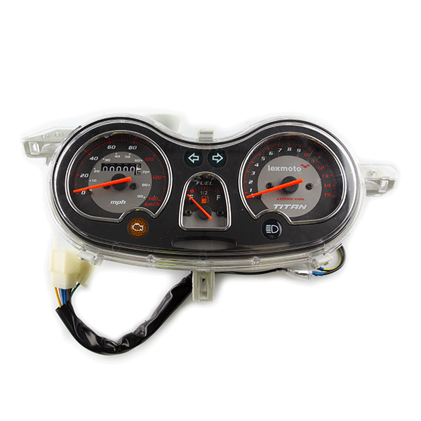 Speedo Assembly with Lexmoto Logo Black for ZN125T-8F, RXL125