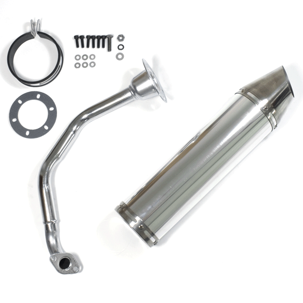125cc Scooter Chrome Exhaust System