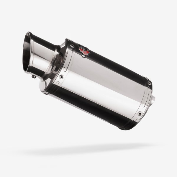 Lextek Polished Stainless Steel Y32 Stubby Exhaust Silencer (3 Bolt)