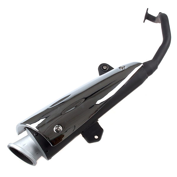 125cc Scooter Black Exhaust System for ZS125T-40, ZS125T-40-E4