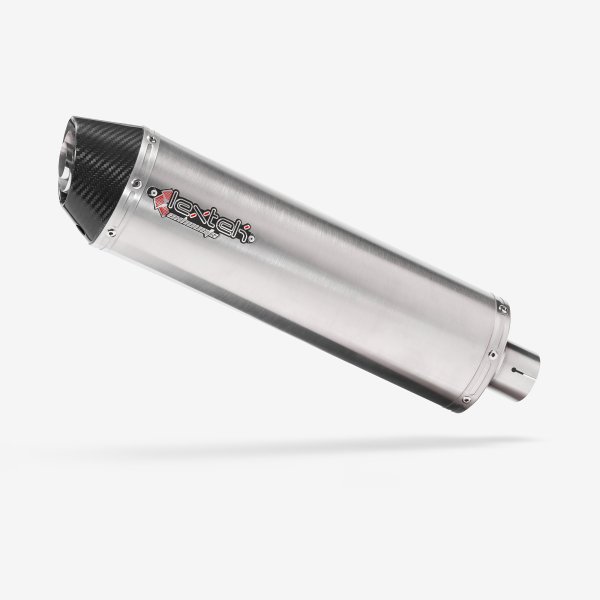 Lextek Carbon Fibre Tip RP1 Matt S/Steel Oval Exhaust Silencer 51mm