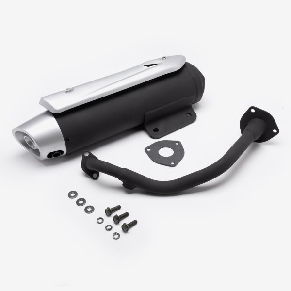 125cc Scooter Black Exhaust System for ZN125T-8F-E5