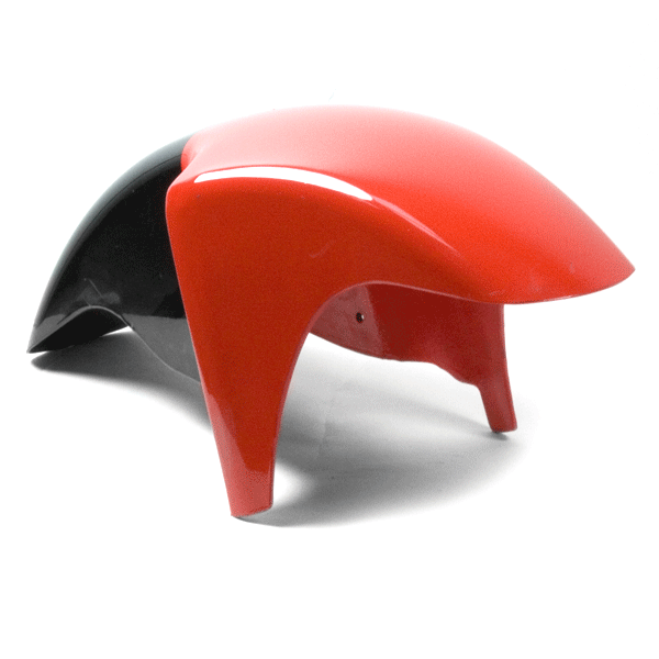 Front Gloss Red/Black Mudguard for KS125-23, KS125-24, SJ125-27, RSP125