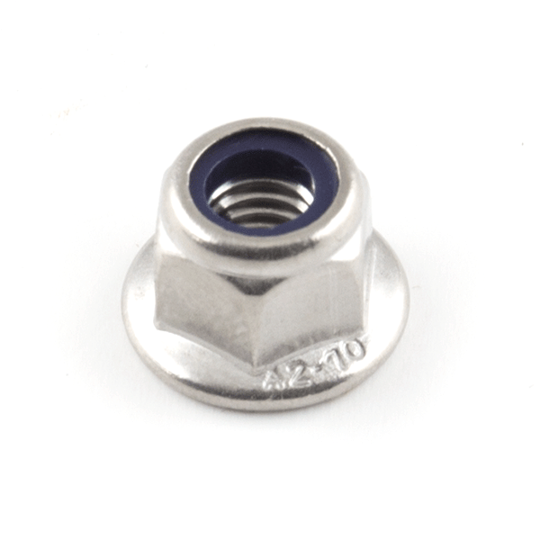 Stainless Flanged Nyloc Nut A2 Non Serrated M6 x 10mm