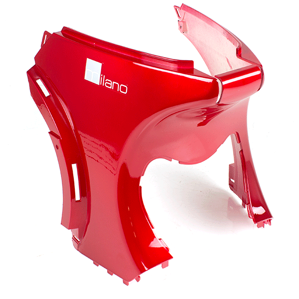 Rear Red Footwell Panel - Facing Heels MR029 for FT50QT-27, FT125T-27, FT125T-27-E4