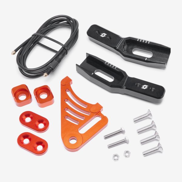 Full-E Charged Rear Swing Arm Extension And Brake Hose Orange