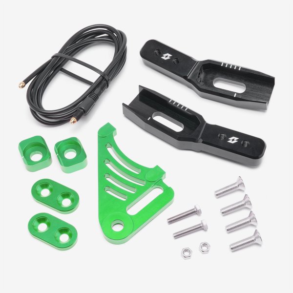 Full-E Charged Rear Swing Arm Extension And Brake Hose Green
