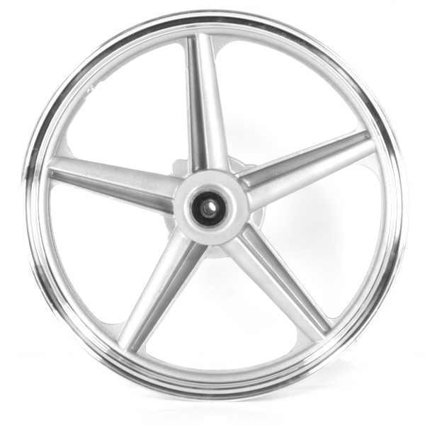 Front Silver 5 Spoke Wheel 18 x 1.85inch (Disc Brake)