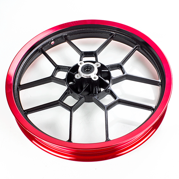 Front Black/Red Wheel 17 x 2.15inch (Disc Brake) for ZS125-48F, ZS125-48E, ZS125-48F-E4, ZS125-48E-