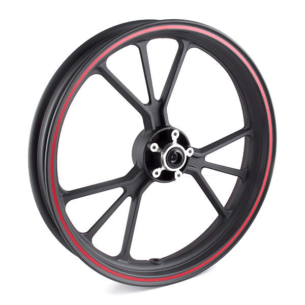 Front Black/Red Wheel 17 x 2.50inch for XGJ125-27B, XGJ125-28, MT125RR