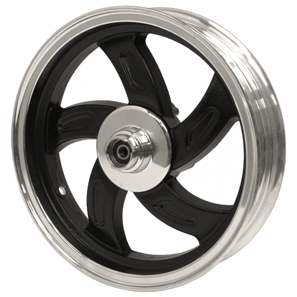 Front Black/Silver Wheel 12 x 2.50inch (Disc Brake) for WY50QT-111
