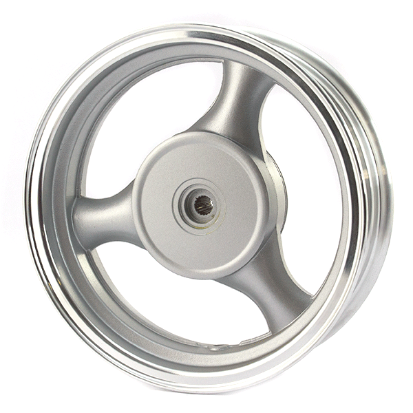 Rear Silver 3 Spoke Wheel 13 x 3.50inch (Drum Brake)