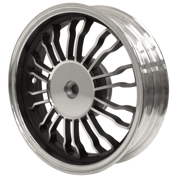 Rear Silver/Black Multi-Spoke Wheel 12 x 3.00inch (Drum Brake) for WY50QT-110