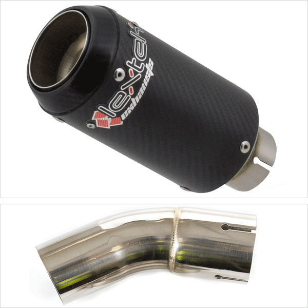 Lextek CP8C Full Carbon Exhaust 150mm with Link Pipe for Kawasaki Z900 RS (18-23)