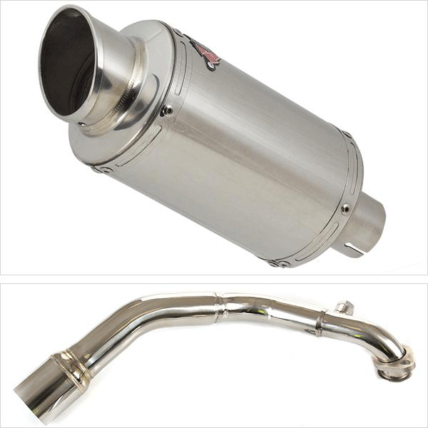 Lextek YP4 S/Steel Stubby Exhaust System 200mm for Lexmoto Milano 125