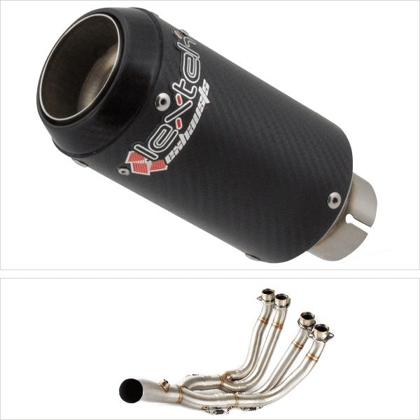 Lextek CP8C Full Carbon Exhaust System 150mm Low Level for Yamaha YZF R6 (17-22)