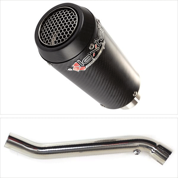 Lextek CP9C Full Carbon Exhaust 180mm with Link Pipe for Kawasaki ZX-10R Ninja (17- )