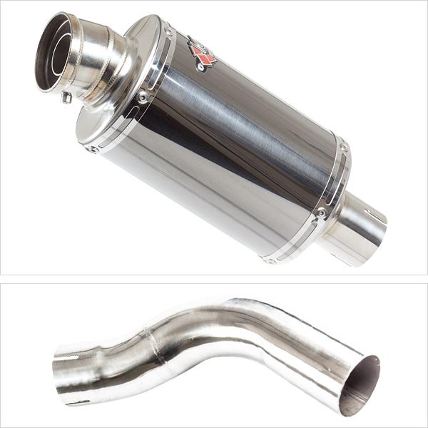 Lextek OP15 Dark Tint Stainless Exhaust 200mm with Link Pipe for Triumph Sprint ST 995i (98-04)