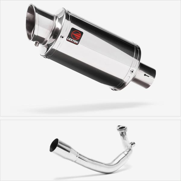Lextek YP4 S/Steel Stubby Exhaust System 200mm for Lexmoto Chieftain / Apollo