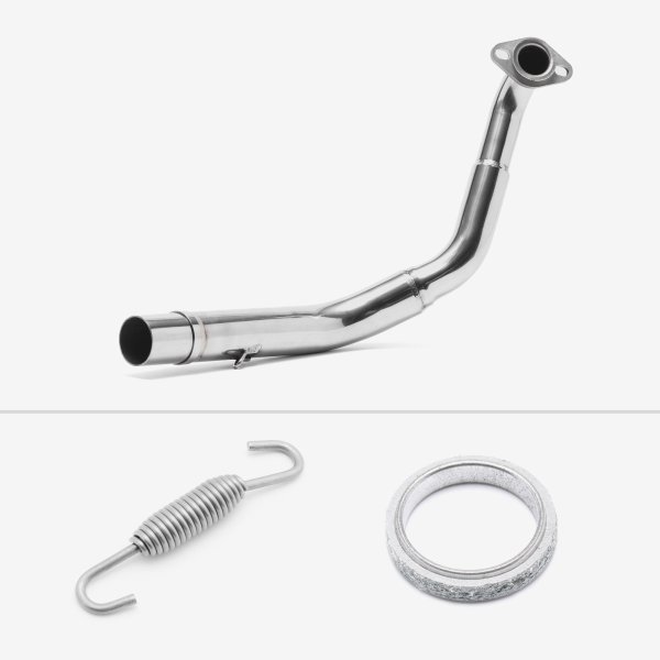 Lextek Stainless Steel Header for GY6 125cc Scooter (Excluding 10inch wheel)