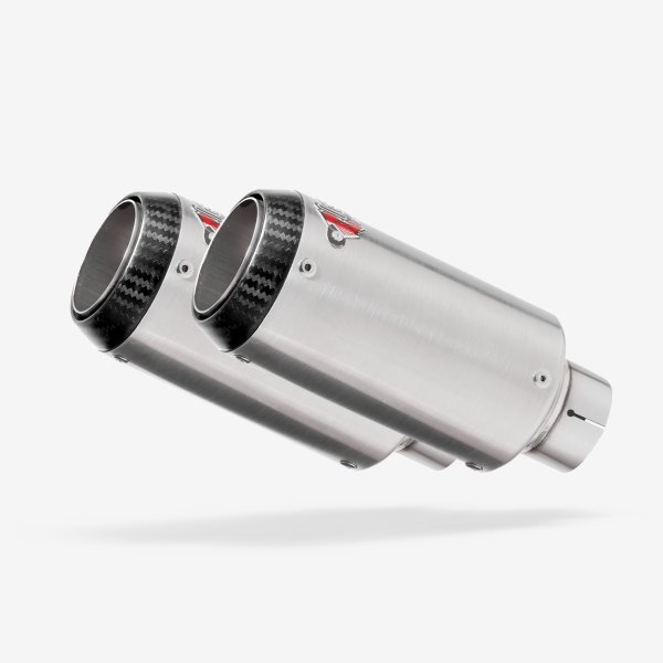 Lextek 2 x CP1 S/Steel Exhaust Silencer 51mm Slip-on