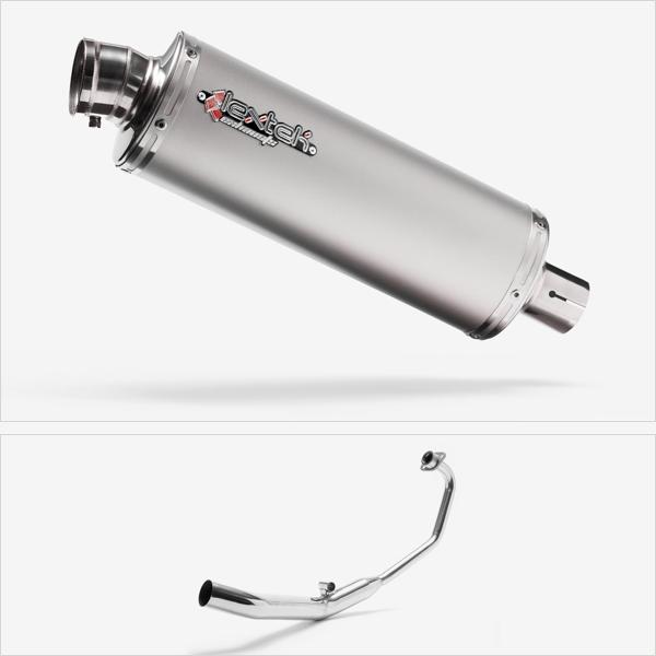Lextek OP1 Matt S/Steel Exhaust System 350mm for Honda CBR 125 R (04-10)