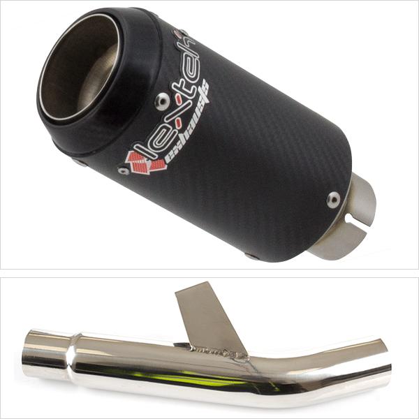 Lextek CP8C Full Carbon Exhaust 150mm with Link Pipe for Kawasaki Versys 1000 (15-18)
