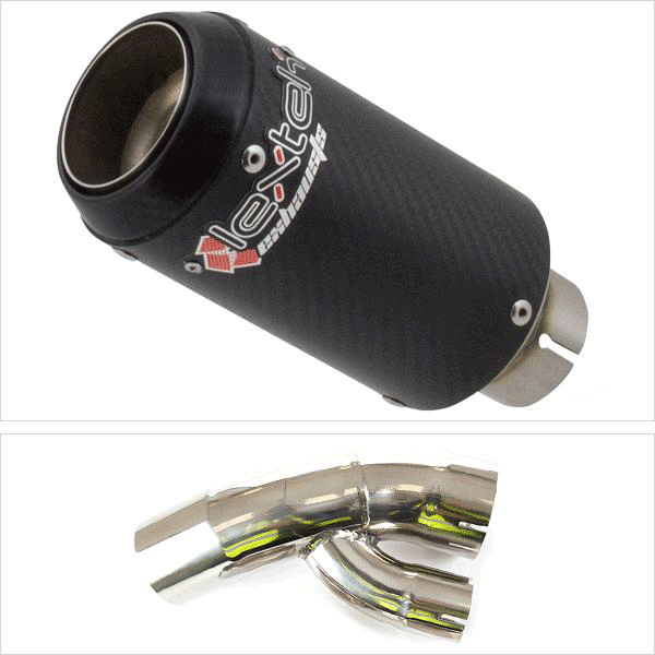 Lextek CP8C Full Carbon Exhaust 150mm with Link Pipe for BMW S1000 XR (15-19)