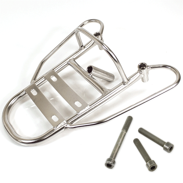 Rear Silver Luggage Rack with Fitting Kit