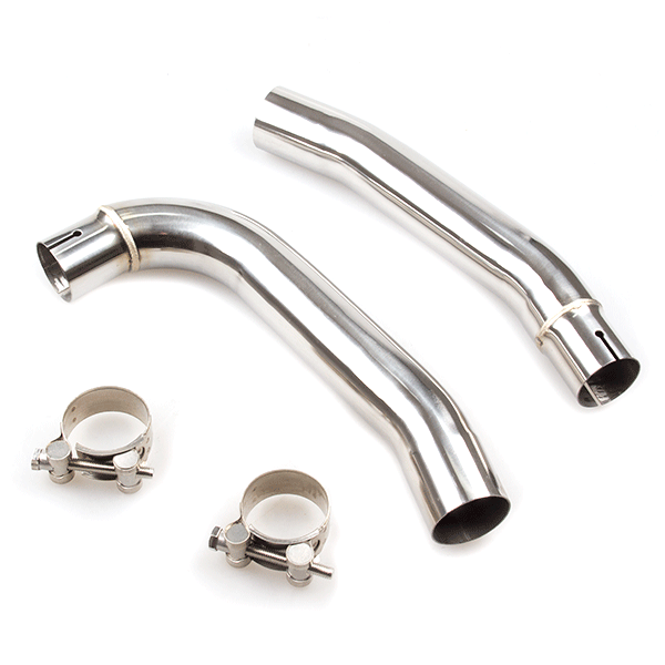 Lextek YP4 S/Steel Stubby Exhaust with Link Pipe for Honda VTR 1000 (97-05)