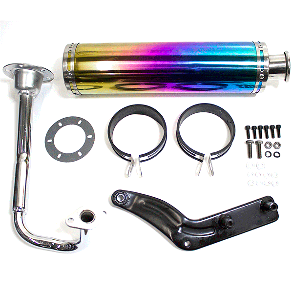 Iridium Sports Exhaust 139QMB for 50cc Scooters (type 2)