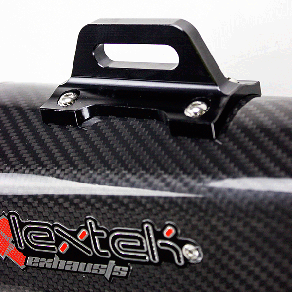 Lextek XP8C Carbon Fibre Hexagonal Exhaust Silencer (Right Hand) 51mm