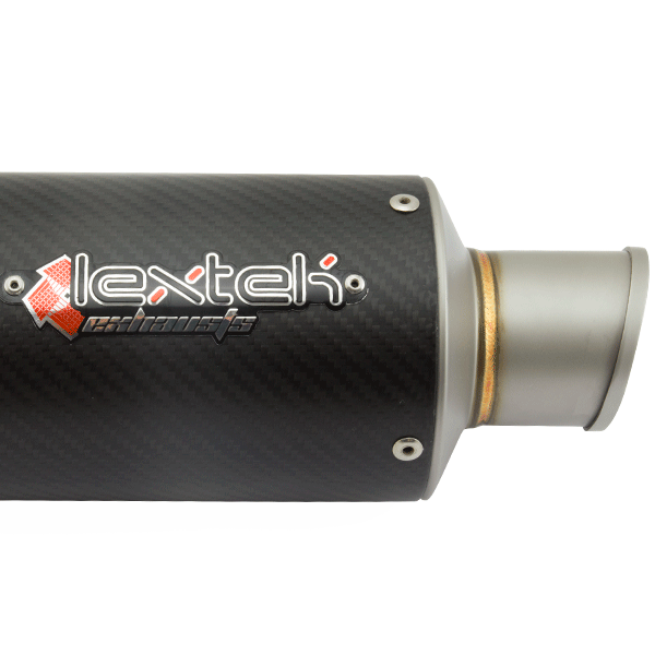 Lextek GP8CL Carbon Fibre GP Stubby Left Exhaust Silencer 51mm