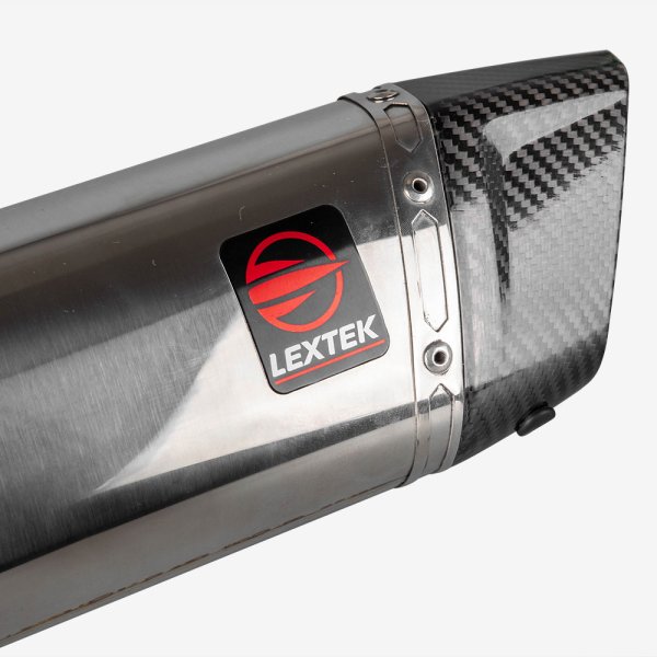 Lextek SP4L 300mm Exhaust Silencer 51mm Polished Stainless Steel