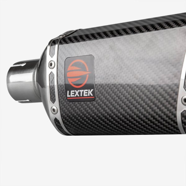 Lextek SP11CL Gloss Carbon Fibre Exhaust Silencer (Left Hand) 51mm