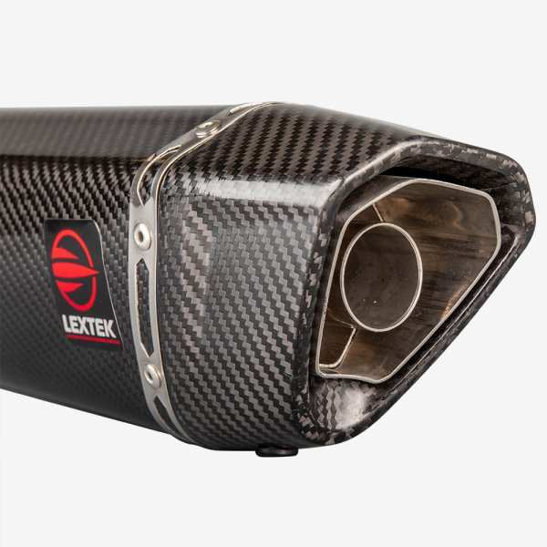 Lextek SP7CL Gloss Carbon Fibre Exhaust Silencer (Left Hand) 51mm