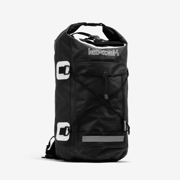 Lextek Waterproof Dry Bag Backpack 30L Black/White