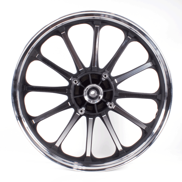 Multi-Spoke Front Wheel 18x1.85 Silver/Black (Disc Brake)