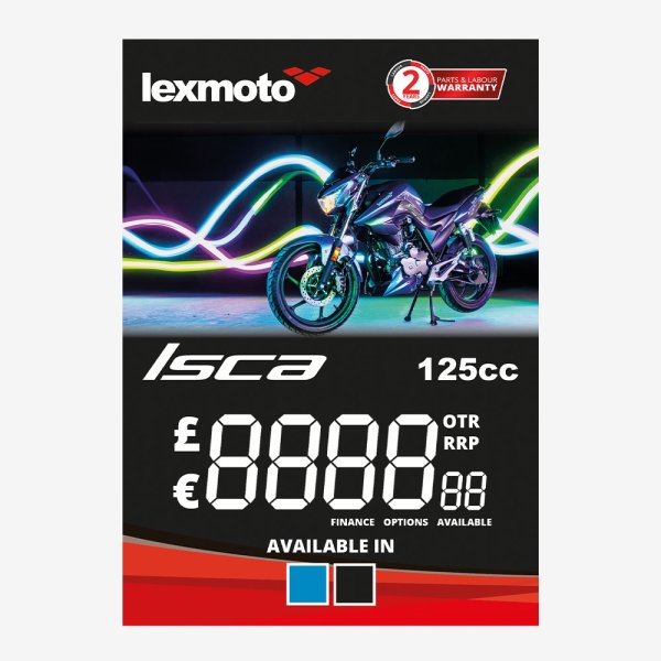 Lexmoto Isca 125 Price Tag A6