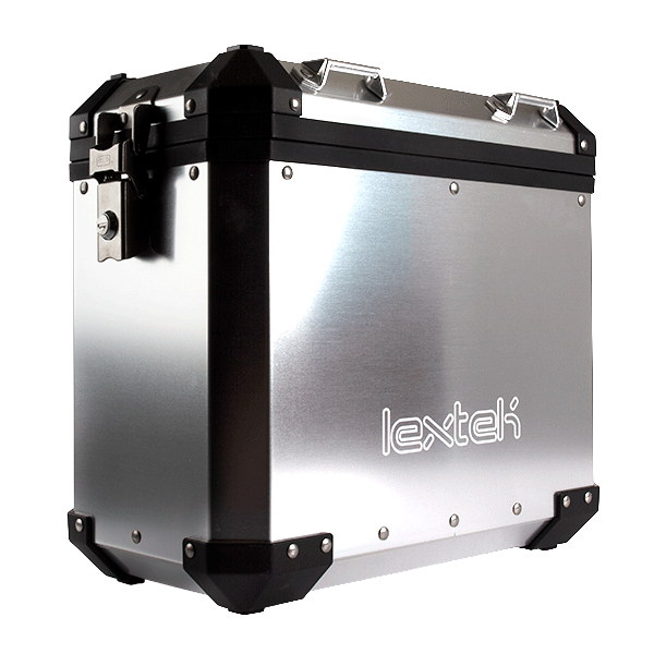 Lextek Asymmetrical Aluminium Luggage Set 102L for KTM 1190 Adventure (08-16) Silver
