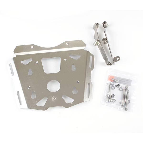 Lextek Aluminium Top Box 33L with Mounting Plate for KTM 1190 Adventure (08-16) Silver