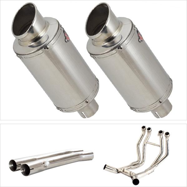 Lextek YP4X2 Twin Exhaust System with Link Pipes for Suzuki GSX 1300 R Hayabusa (99-07)