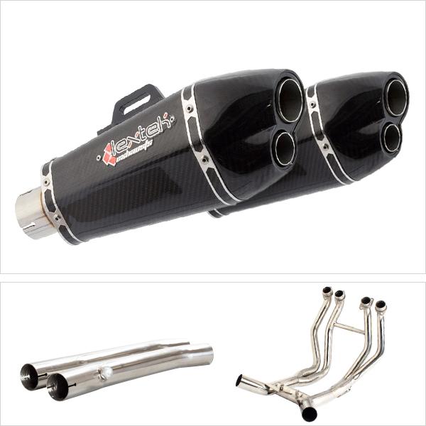 Lextek XP13CX2 Twin Exhaust System with Link Pipes for Suzuki GSX 1300 R Hayabusa (99-07)